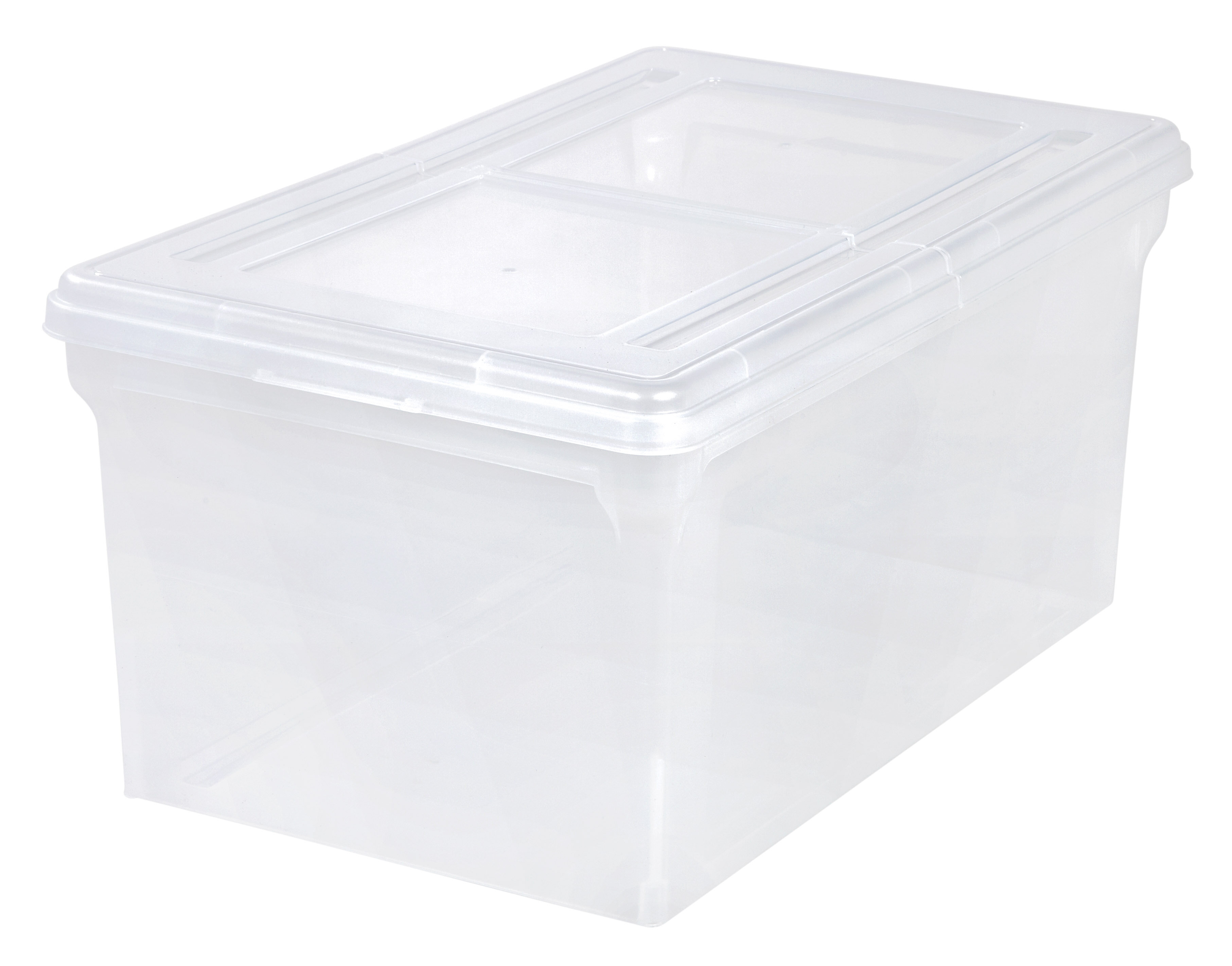 Iris Letter Size File Box Storage, 5 Pack, Clear