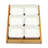 Cherith Ceramic Snack Serving Tray Removable Compartment Bowls with Bamboo Lids