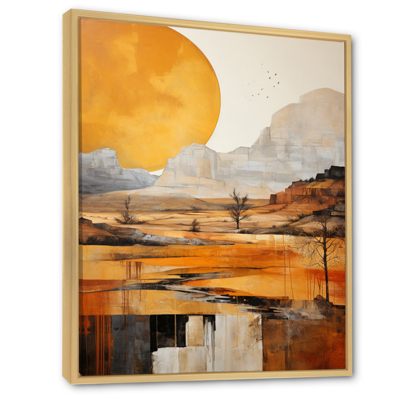 Hrisha Bold Canyon Mirage IV - impression, Cadre naturel flottant, H 32 po x l 24 po x P 1 po