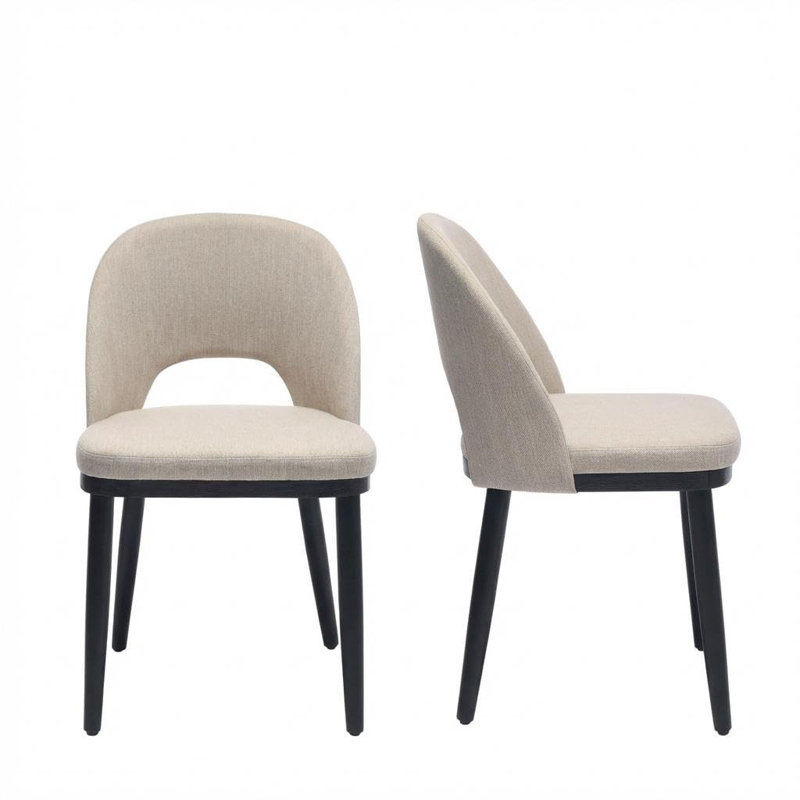 Upholstered Dining Chair, 1, Beige