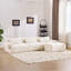 Combinaison modulaire, forme de joint en bambou, fauteuil, très grande compression et assise profonde en chenille 3 + 1 places (avec 3 coussins)-129442244