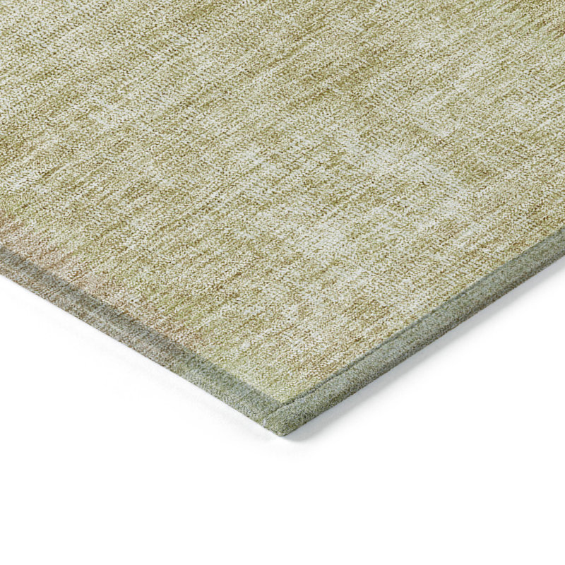 3' X 5' Green Copper And Mint Green Patchwork Washable Indoor Outdoor Area Rug
