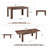 86.5" Extendable Rectangular Dining Table With 2 Drop Leaves And Solid Wood Legs, Seats 4-10