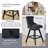 Modern Swivel Velvet Counter Height Bar Stools (Set of 4)-164120637