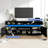 71 Inch High Gloss LED TV Stand with Power Outlets, Modern Tall Entertainment Center for TVs Up to 80 Inch, Gaming Media Console for Living Room-629248779-617229297-606458044