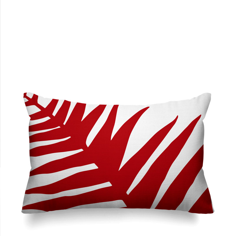 Fielding Outdoor Reversible Throw Pillow, Red
