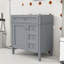 Meuble-lavabo élégant avec tablettes et tiroirs réglables-1579370700