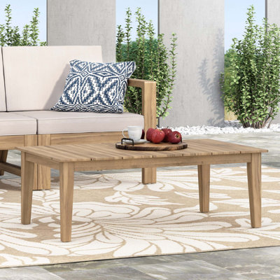 Table basse d'extérieur en bois d'acacia