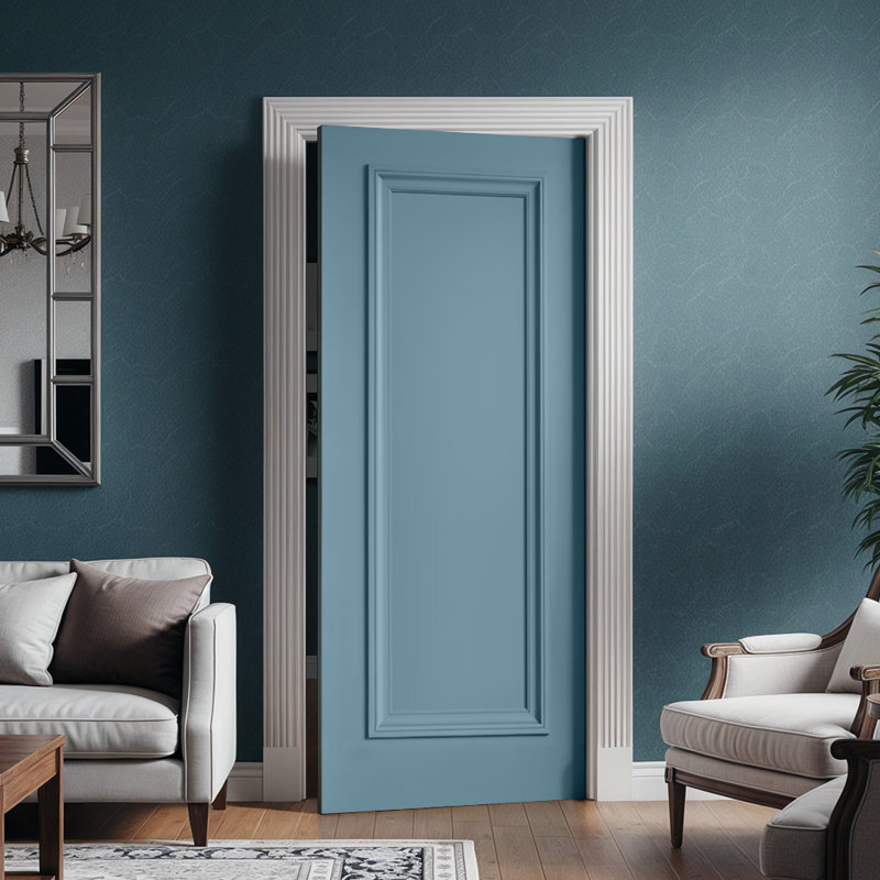 Dalle de porte intérieure 1 panneau Palazzo, Bleu dignité, 96 x 32