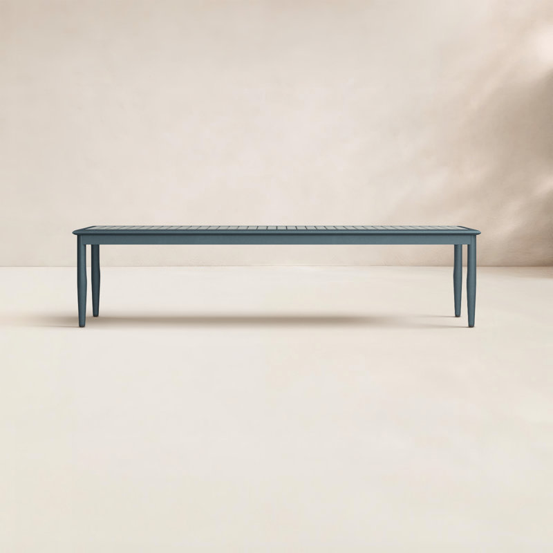 Limetta 72" Composite/Aluminum Backless Dining Bench, 17.5" H x 60" W x 16.75" D