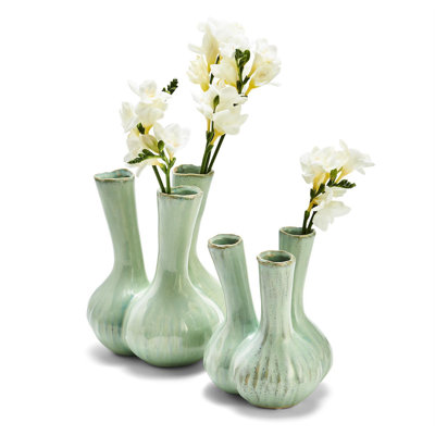 Ensemble de 2 vases 3 tiges Celadon