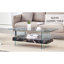 Table basse de 43,3 po, style moderne, plateau en verre transparent et niveau inférieur en marbre noir, options de rangement spacieuses, table à pieds transparents avec deux, conception, marbre, fabrication stable-347360466