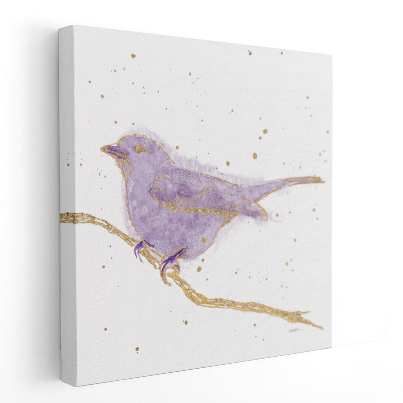 «Gilded Bird I», reproduction d'art sur toile, H 30 po x l 30 po