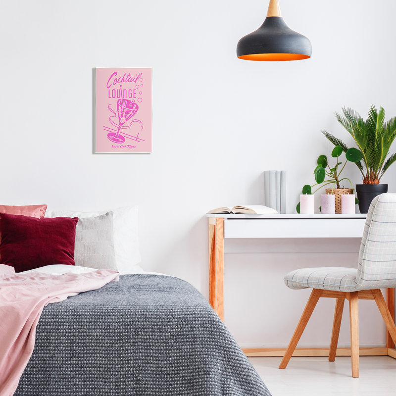 «Pink Cocktail Lounge» par House of Lulu, H 15 po x l 10 po x P 0,5 po