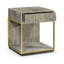 Geometric 1 - Drawer Solid Wood Nightstand