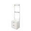 2-In-1 Coat Rack And Nightstand,Wood Bedside/Entryway Storage Organizer With Drawer & Hooks, Freestanding Clothes Hanger For Bedroom,Hallway