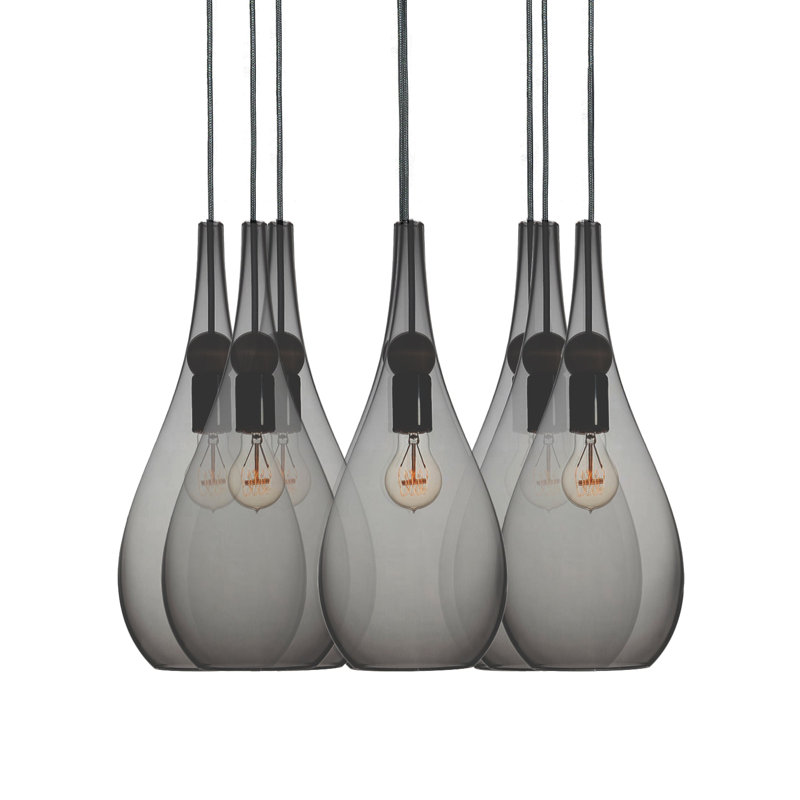 Earth 8 - Light Chandelier, LED, 108" H x 18" W x 18" D, Matte Black