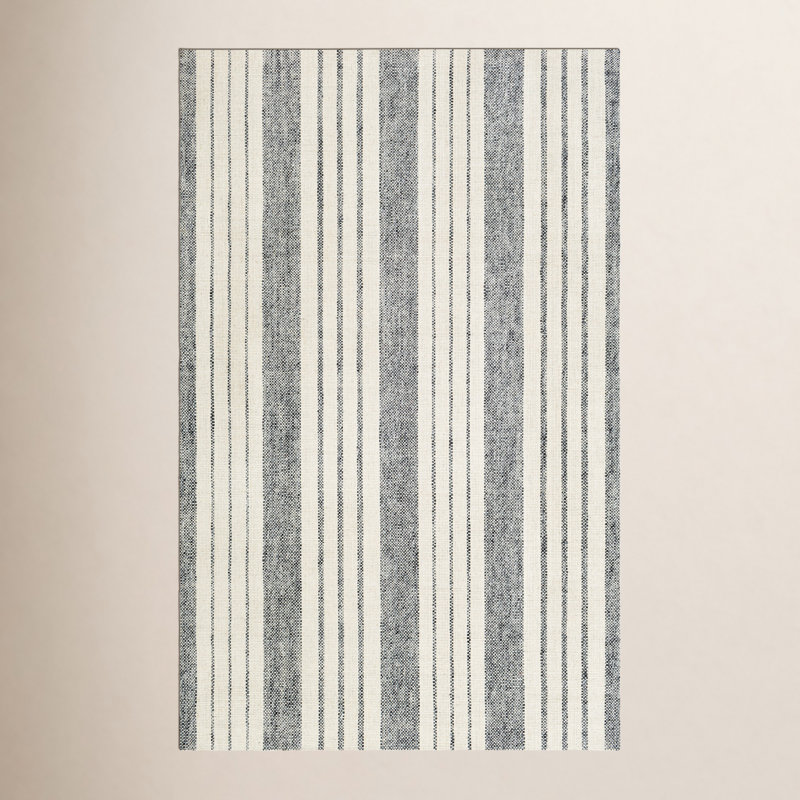Louisa Striped Handmade Flatweave Area Rug, Rectangle 2' x 3'