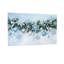 Décoration de Noël flocon de neige, branches de pin, ruban bleu d'hiver-1079588733