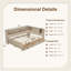 Lit de jour double en bois avec tablettes de rangement et 3 tiroirs-116484155