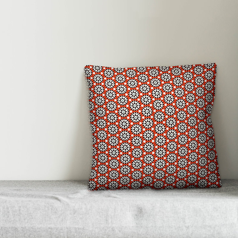 Housse de coussin Boho, 18 po x 18 po, Rouge
