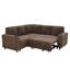 Canapé-lit d'angle convertible en forme de L avec rangement dissimulé-473471401
