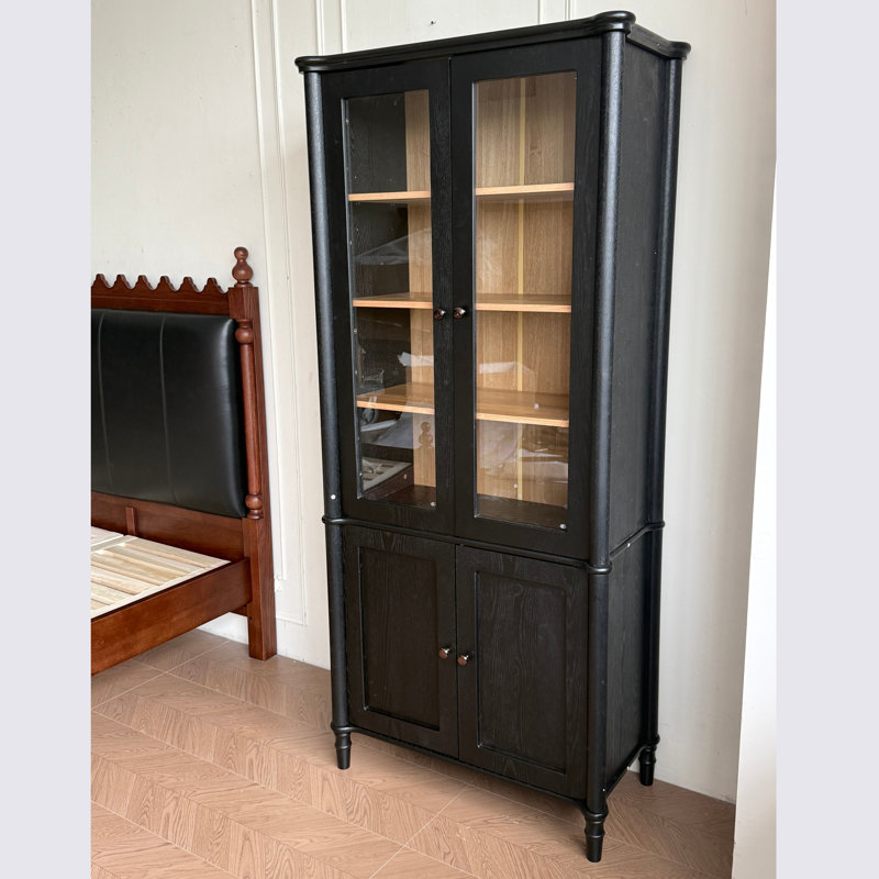 Vitrine rétro avec portes doubles en verre