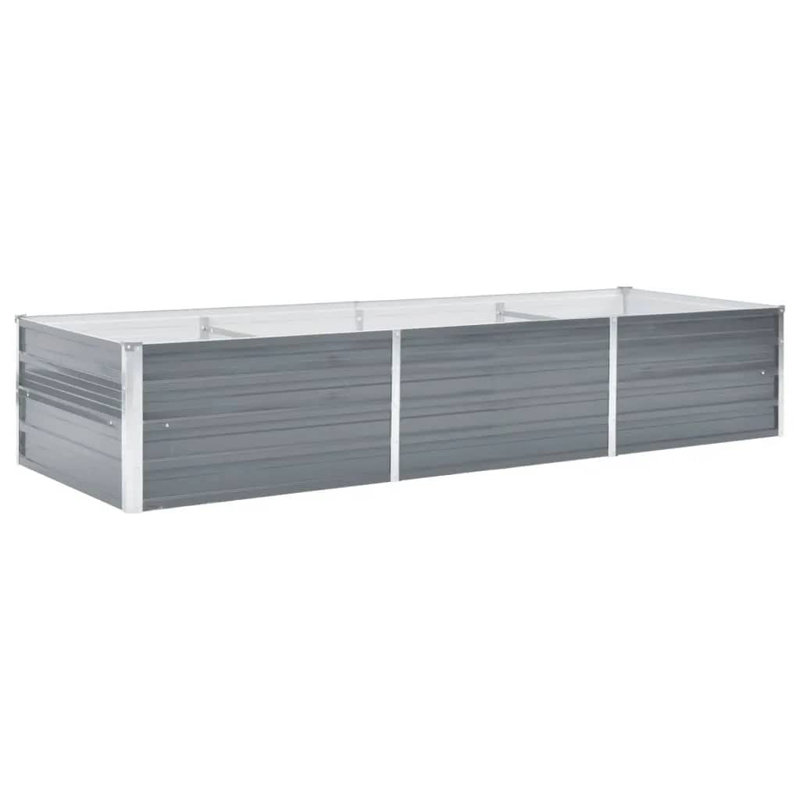 Metal Planter Box, 45cm H x 240cm W x 80cm D, Grey
