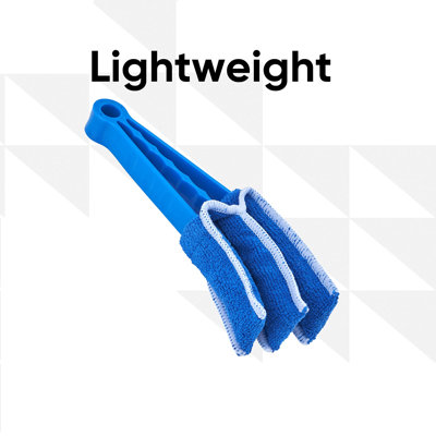 Outil de nettoyage Superio Blind Cleaner, pales de ventilateur, outils de nettoyage de conduit d'air, nettoyeur de stores bleu avec manchon en microfibre pour ventilateurs, stores de fenêtre, évents, volets, paquet de 4