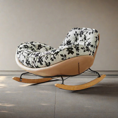 Chaise berçante crème