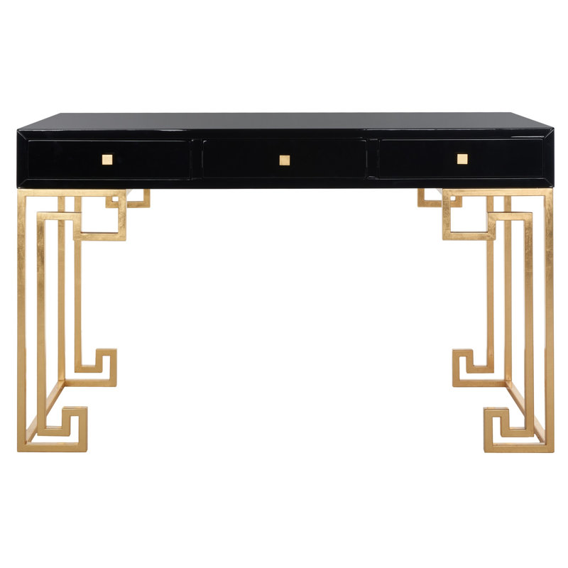 Hamlig Writing Desk, Black Lacquer