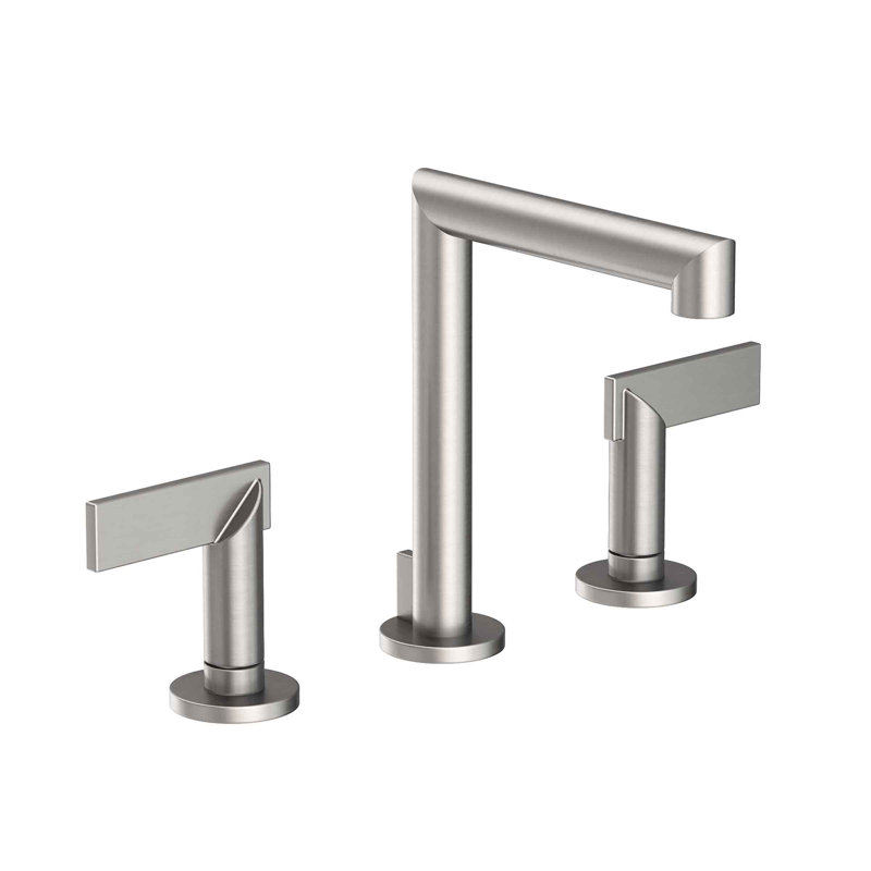 Keaton Widespread Bathroom Faucet with Drain Assembly, Stainless Steel