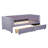 Twin Size Upholstered Daybed With Ergonomic Design Backrest And 2 Drawers, Gray-1319875289