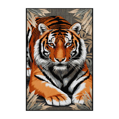 Washable Malayan Tiger Big Cats Area Rug