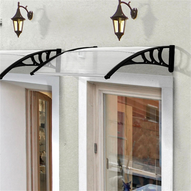 Front Door Canopy Outdoor Awning UV Resistant 120 x 75cm, Clear