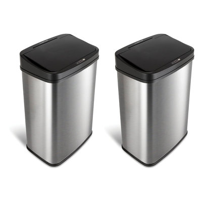 Stainless Steel Motion Sensor Trash Can - 13.2 Gallons