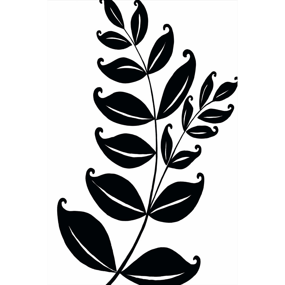 Leaf Silhouette II by Chariklia Zarris - Wrapped Canvas Print