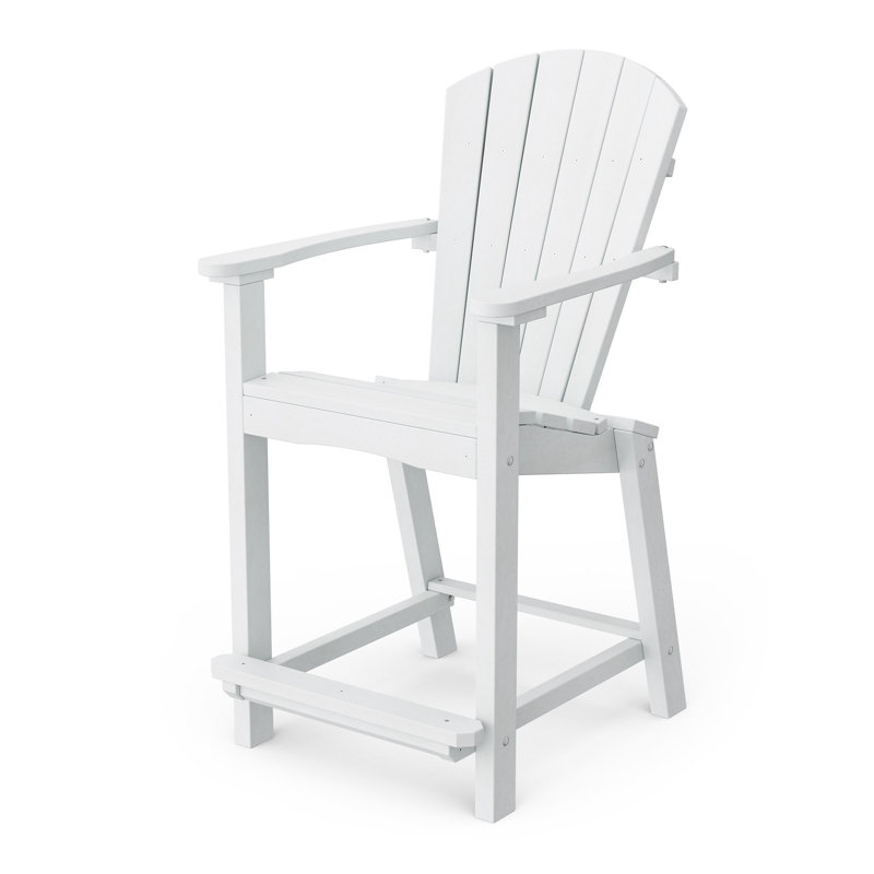 Chaise de comptoir classique de 26 po de hauteur, Blanc