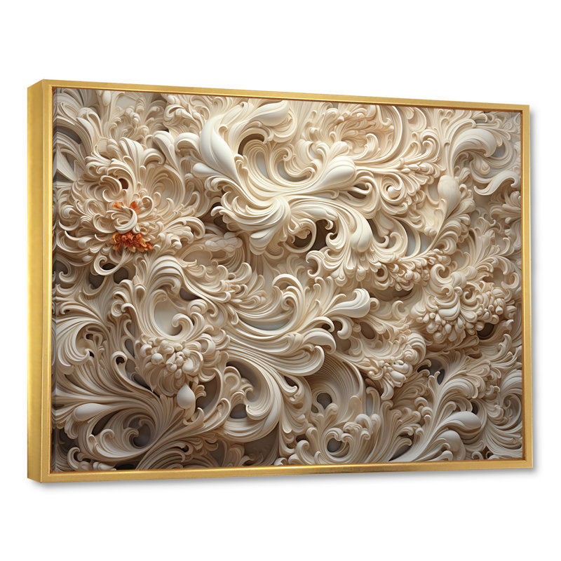 Impression sur toile, "Hindu Bhagavad Gita Blessed", Cadre flottant doré, H 16 po x l 32 po