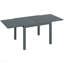 Table de salle à manger extensible pour l'extérieur, table de patio à cadre en aluminium de 41 à 83 po avec plateau en acier effet bois, table de patio extensible rectangulaire pour 6 à 8 personnes, gris foncé