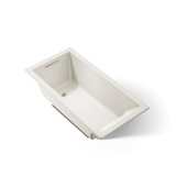 Underscore® 60" x 30" Drop-In or Undermount Acrylic Soaking Bathtub with Sloped Backrest