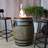 Napa 27" Outdoor Concrete Column Propane Fire Pit 40,000 BTU - Includes Lava Rocks & PVC Cover