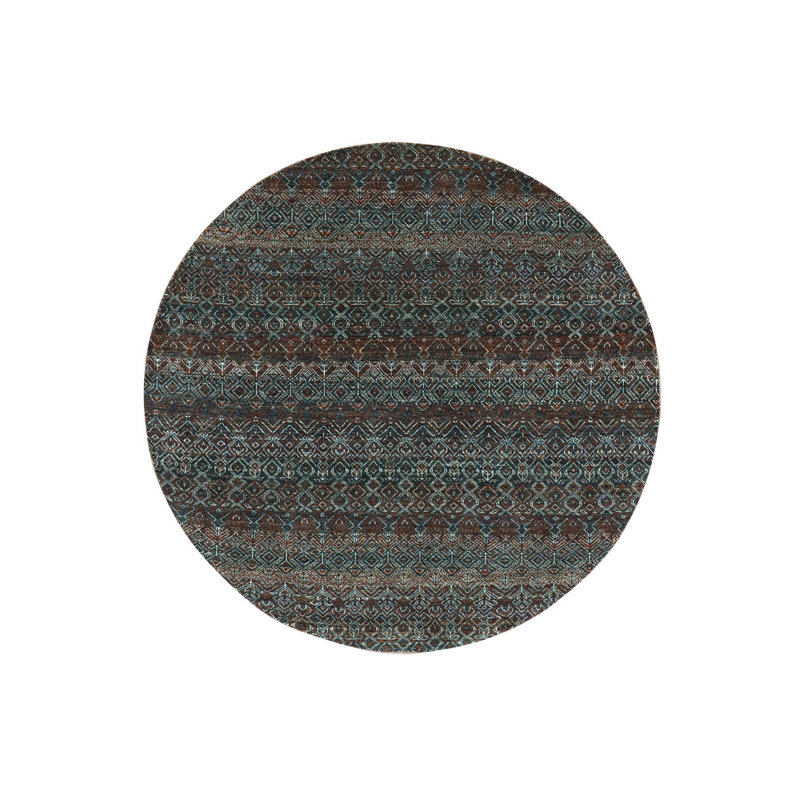 Tapis rond en laine nouée à la main 6 pi x 6 pi Kobicha Herrita AF7407FD3B254308A939054CF1A3432F