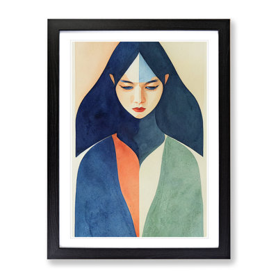 XV1022-5290X Woman Abstract Watercolour No.1 - Single Picture Frame Print