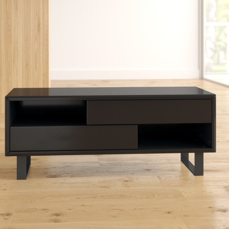 Whisler Sled Coffee Table with Storage, Black