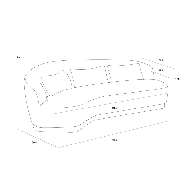 Soraya Sofa, Dove Cream