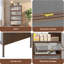 Armoire 57 po en métal à 4 portes basculantes de 57 po de hauteur, avec amplement d'espace de rangement pour la chambre à coucher, le bureau, le salon, le couloir et le vestibule