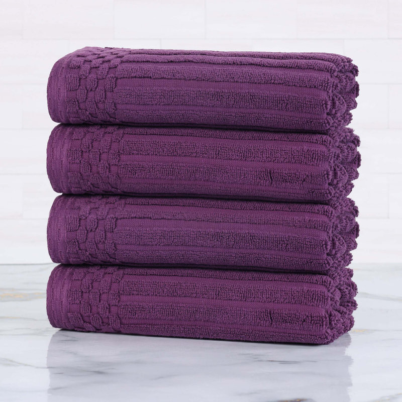 Ensemble de serviettes en coton Kleiman, Mauve