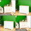 Buffet de cuisine blanc et chêne avec tiroirs, tablettes réglables et conception anti-basculement - Buffet de rangement 39,75 po pour salle à manger