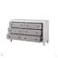 Commode Katia gris rustique et blanc vieilli